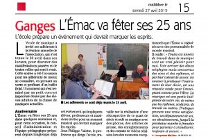 EMAC Journal Midi Libre 27042019