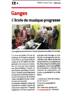 EMAC journal Midi Libre 27072021