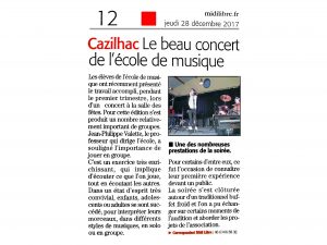 Ecole de musique cazilhacoise 16122017 MIDI LIBRE